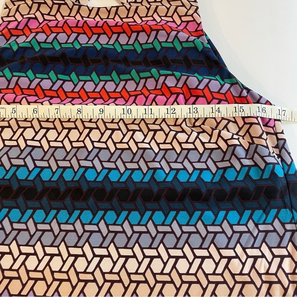 Trina Turk Signed Macee Stained Glass Print Sleeveless Dress Size 6 - Picture 10 of 10